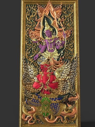 The Narayana affix Garuda In Door or Windows For CNC 3D print model