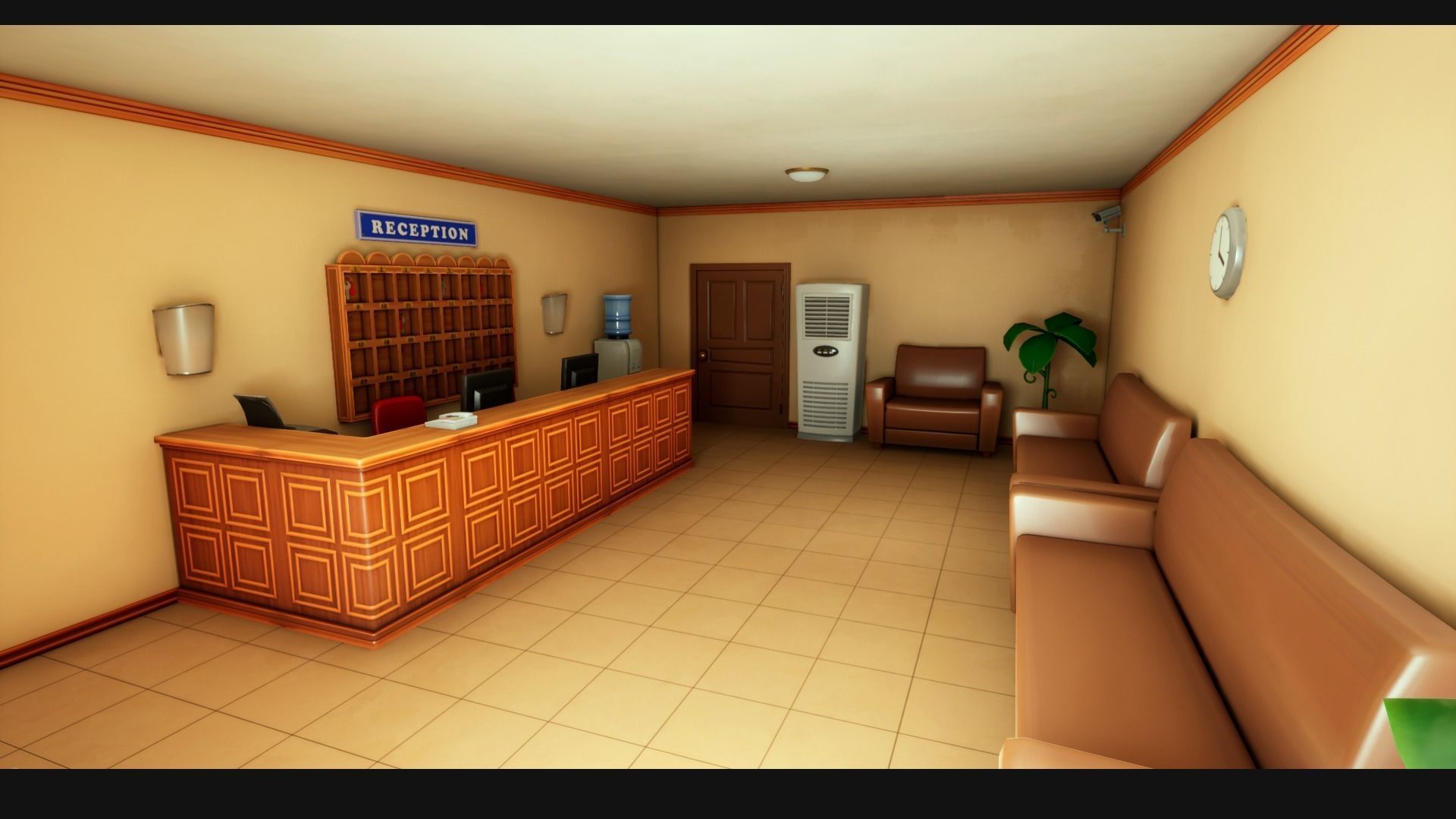 Stylized Motel Low-poly 3D model_3