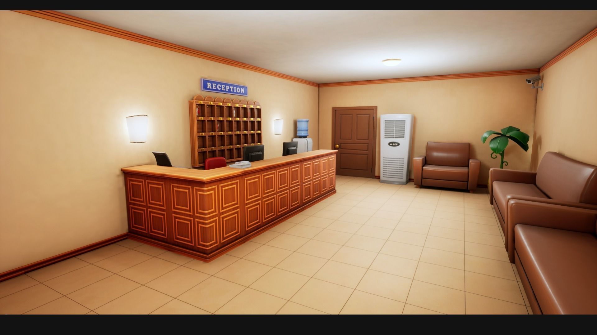 Stylized Motel Low-poly 3D model_11