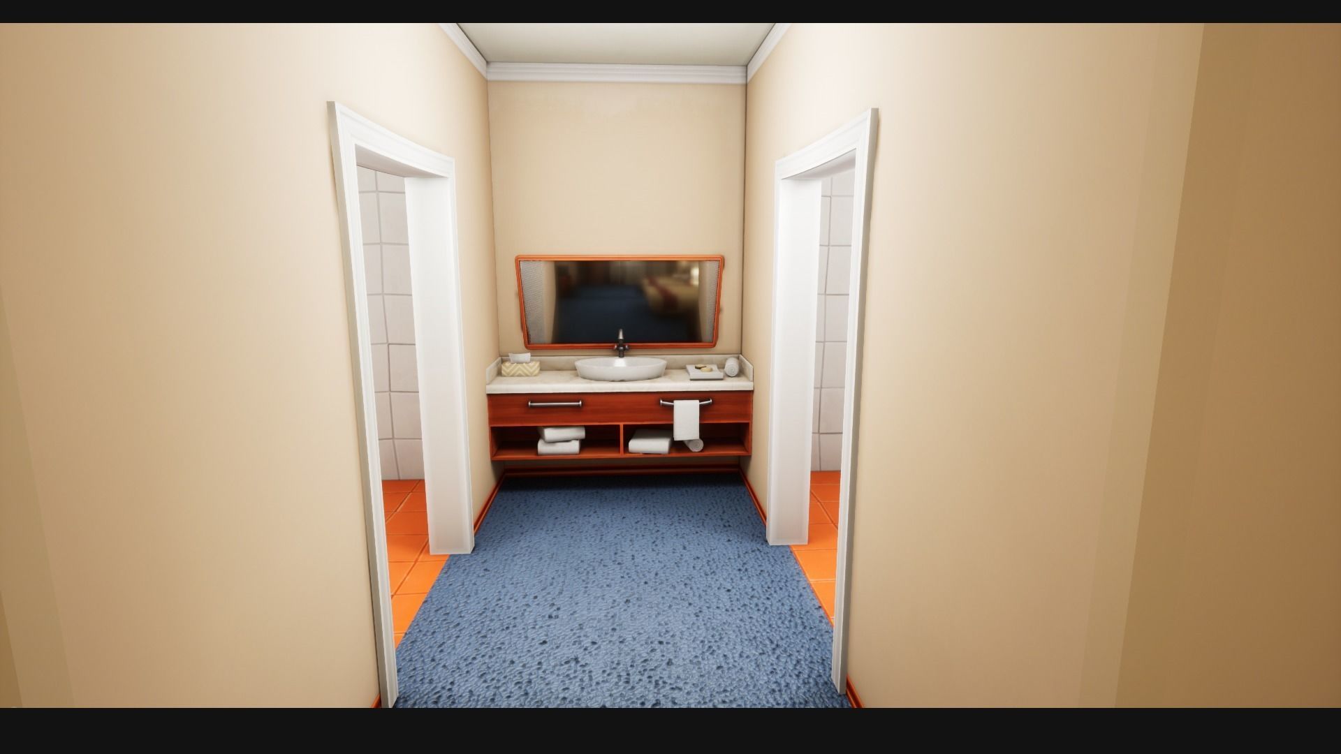 Stylized Motel Low-poly 3D model_8