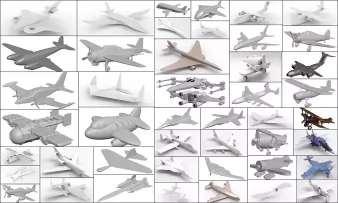 Aircraft collection jet plane