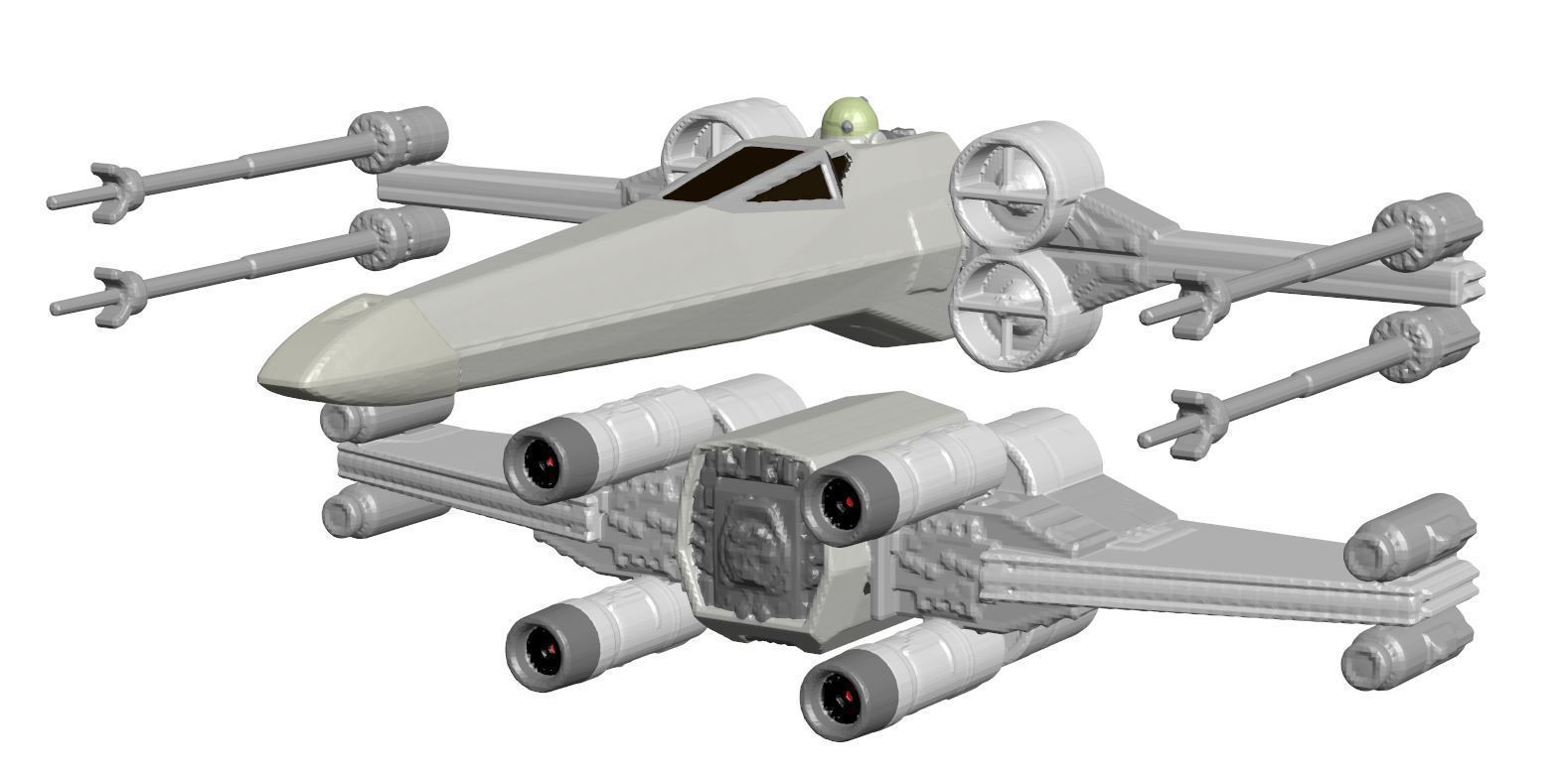 Aircraft collection jet plane 3D model_15