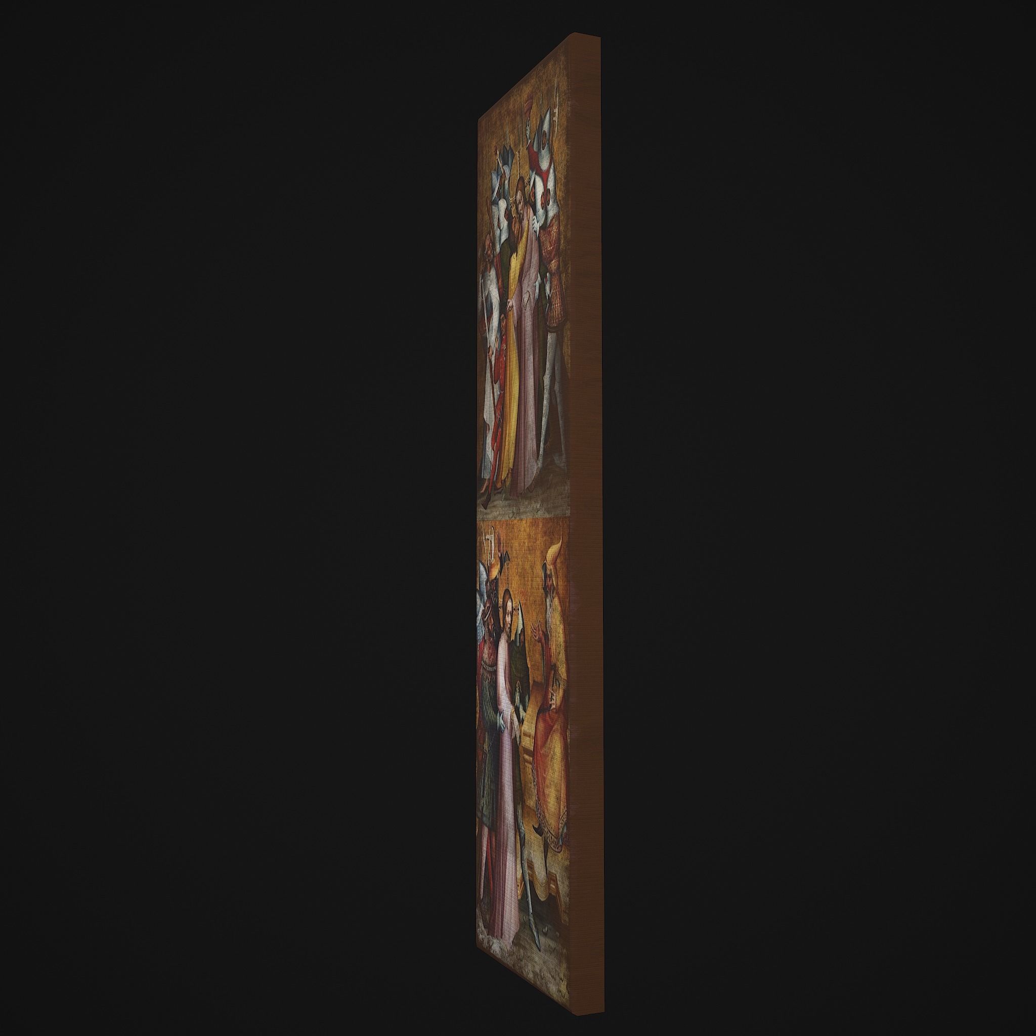 Medieval Church Painting Low-poly 3D model_4