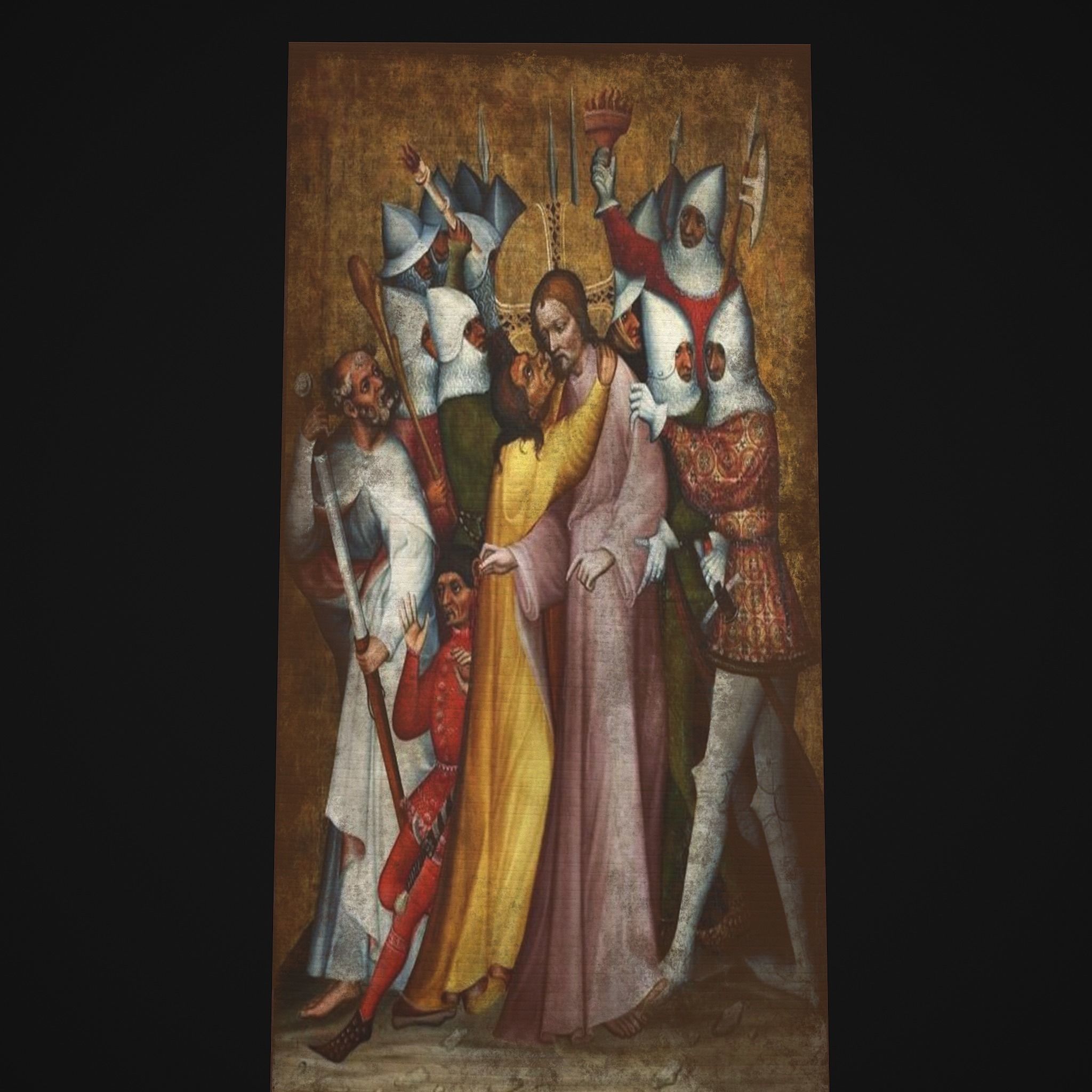 Medieval Church Painting Low-poly 3D model_7