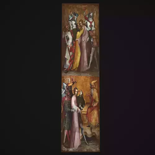 Medieval Church Painting Low-poly 3D model