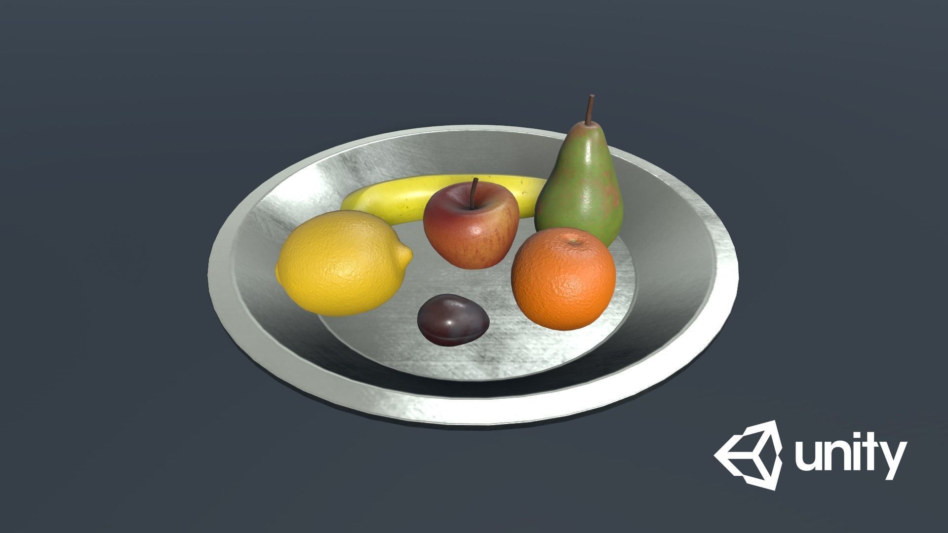 Fruit Set Low-poly 3D model_15