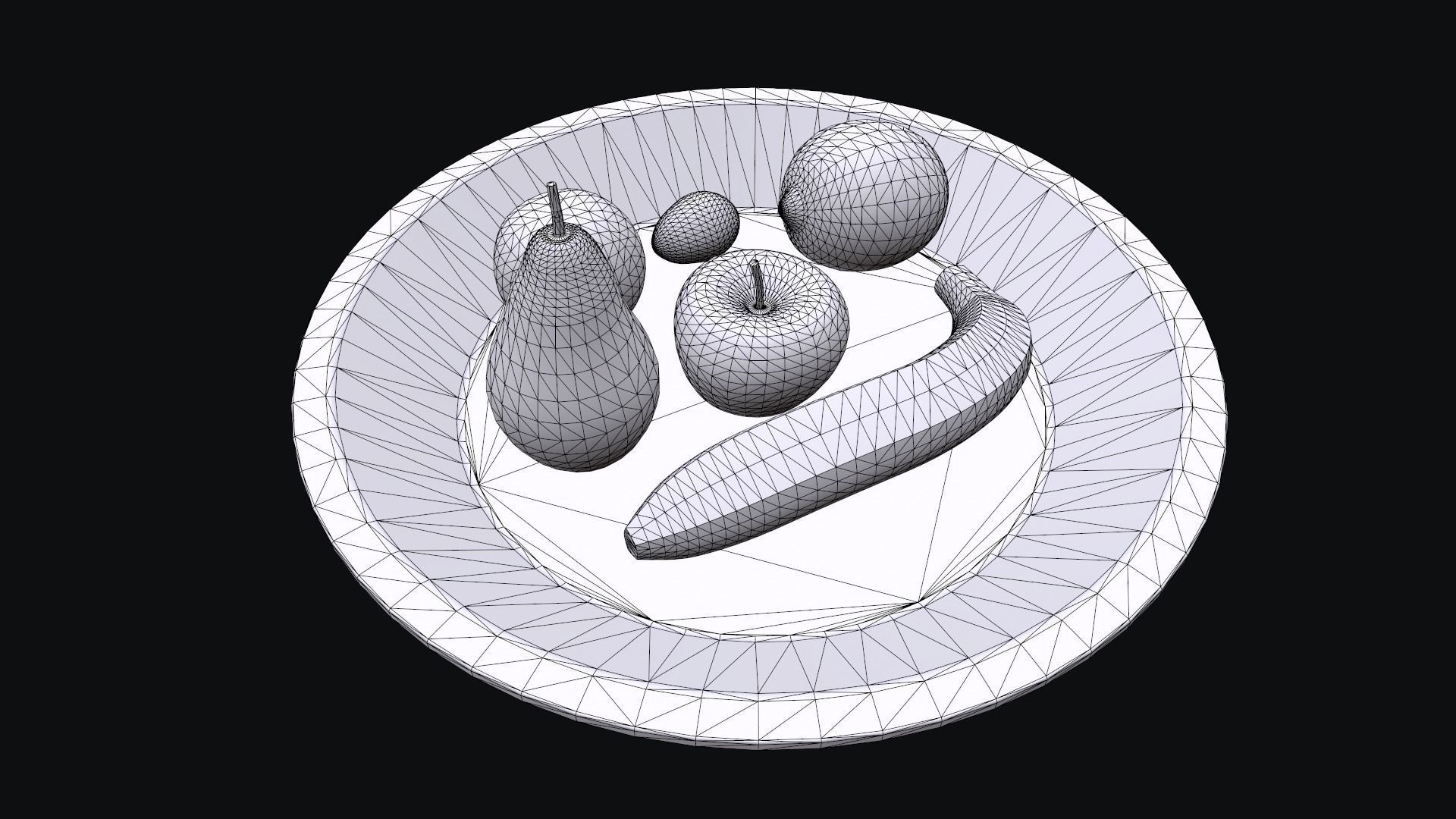 Fruit Set Low-poly 3D model_14