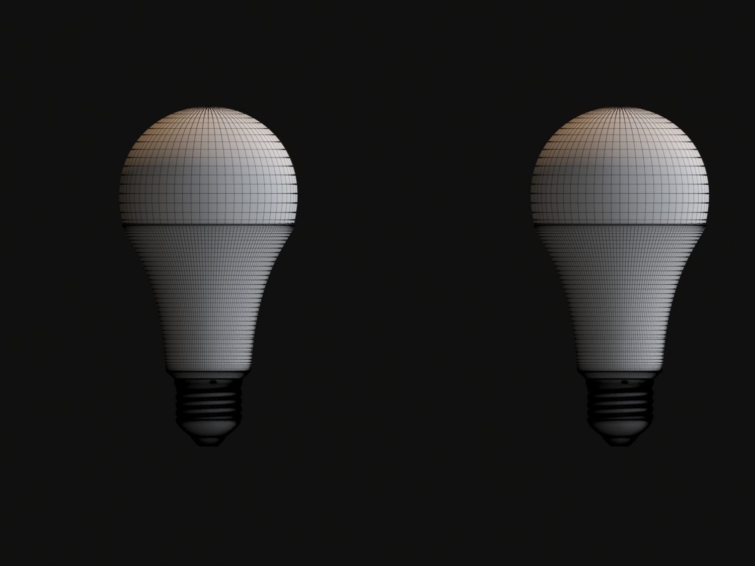 RYET Led Bulb Low-poly 3D model_9