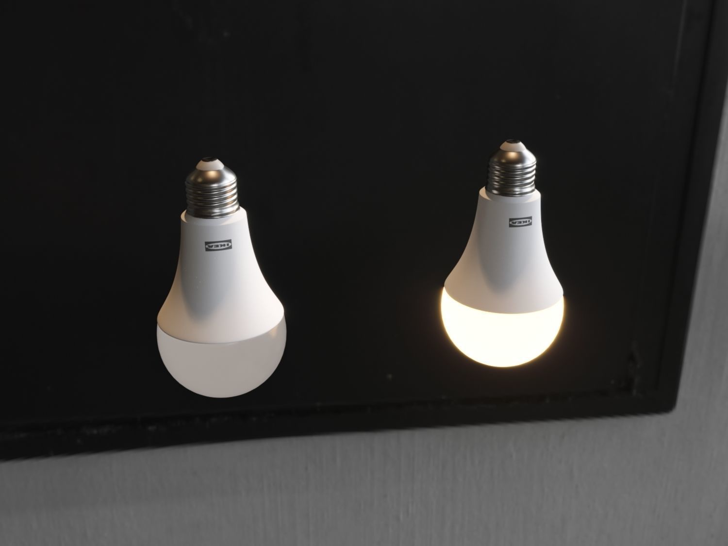 RYET Led Bulb Low-poly 3D model_2