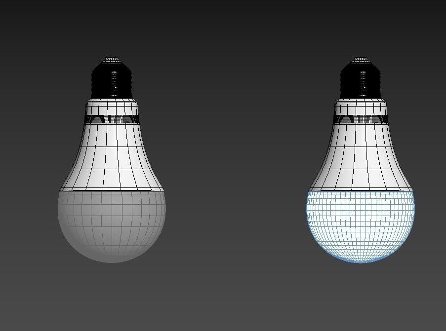 RYET Led Bulb Low-poly 3D model_5