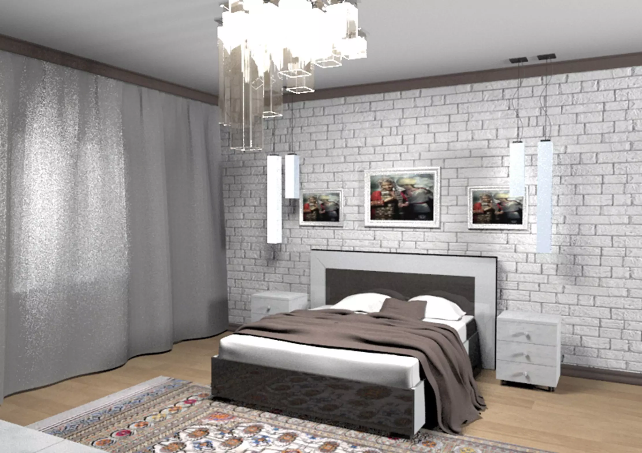 Bedroom - interior design Free 3D model