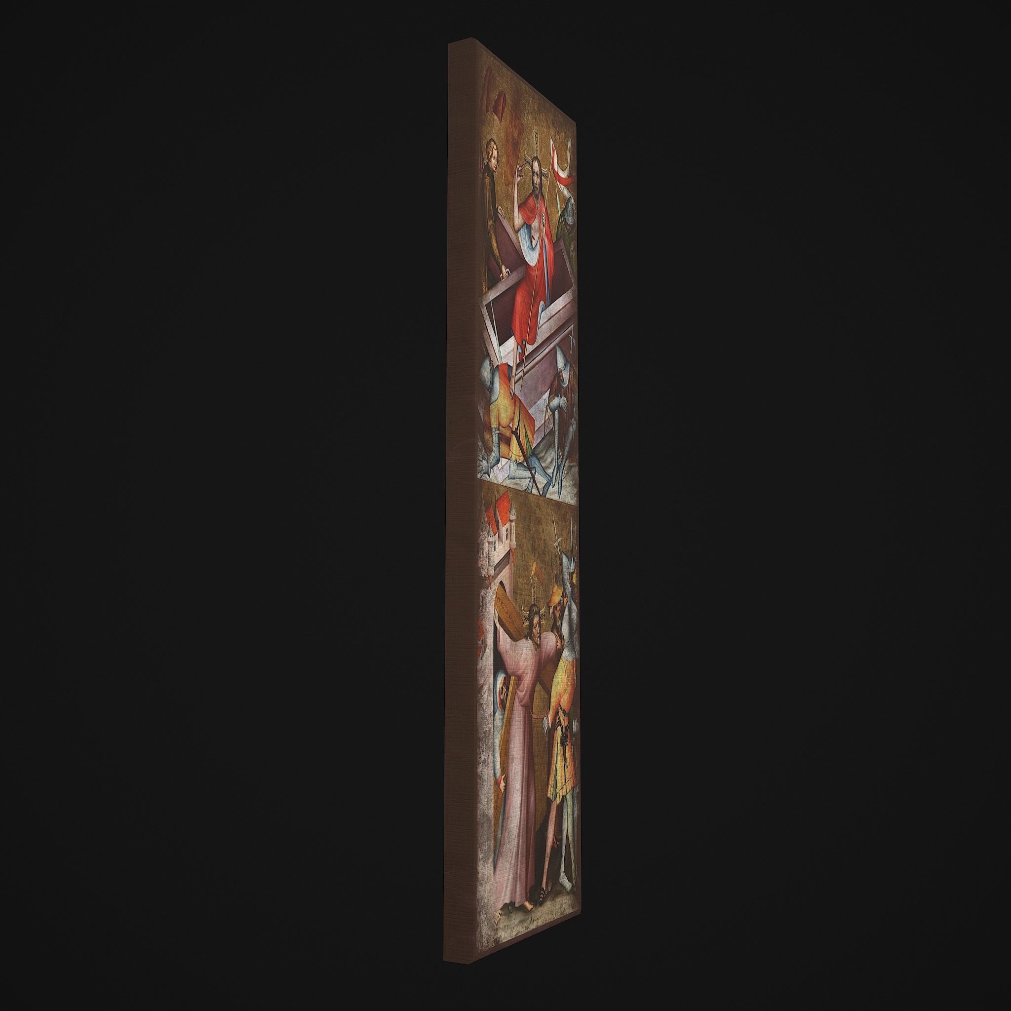 Medieval Church Painting Two  Low-poly 3D model_6