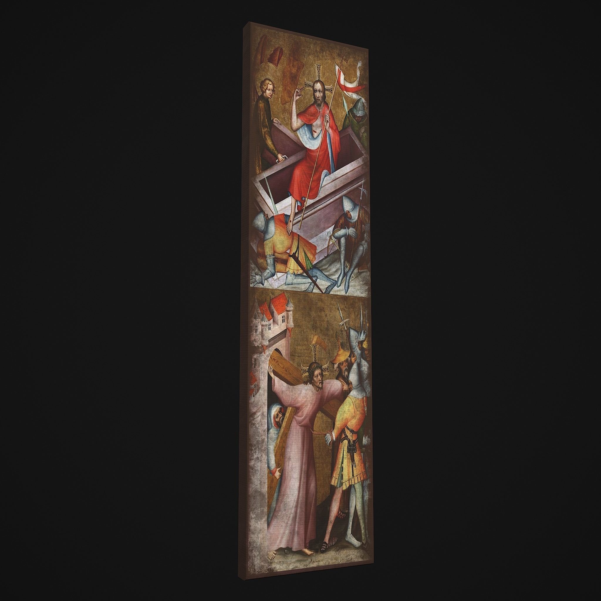 Medieval Church Painting Two  Low-poly 3D model_4