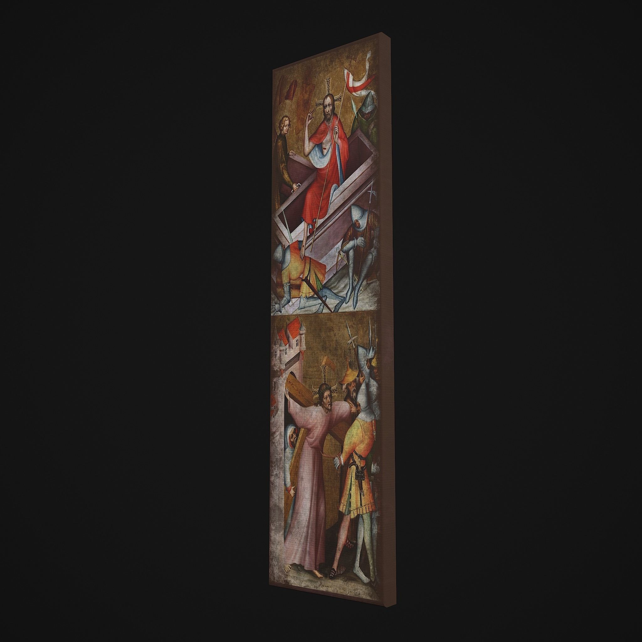 Medieval Church Painting Two  Low-poly 3D model_2
