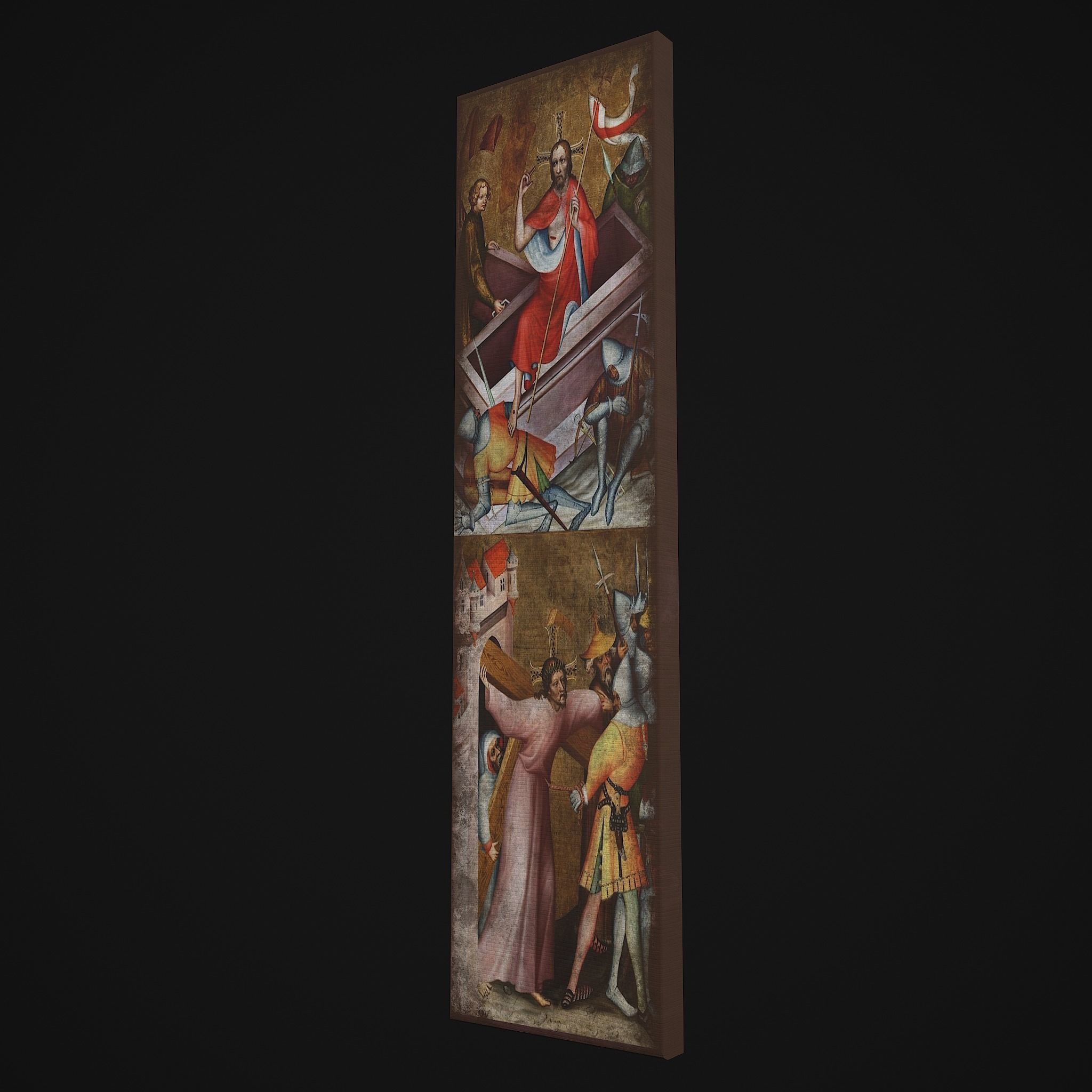 Medieval Church Painting Two  Low-poly 3D model_7