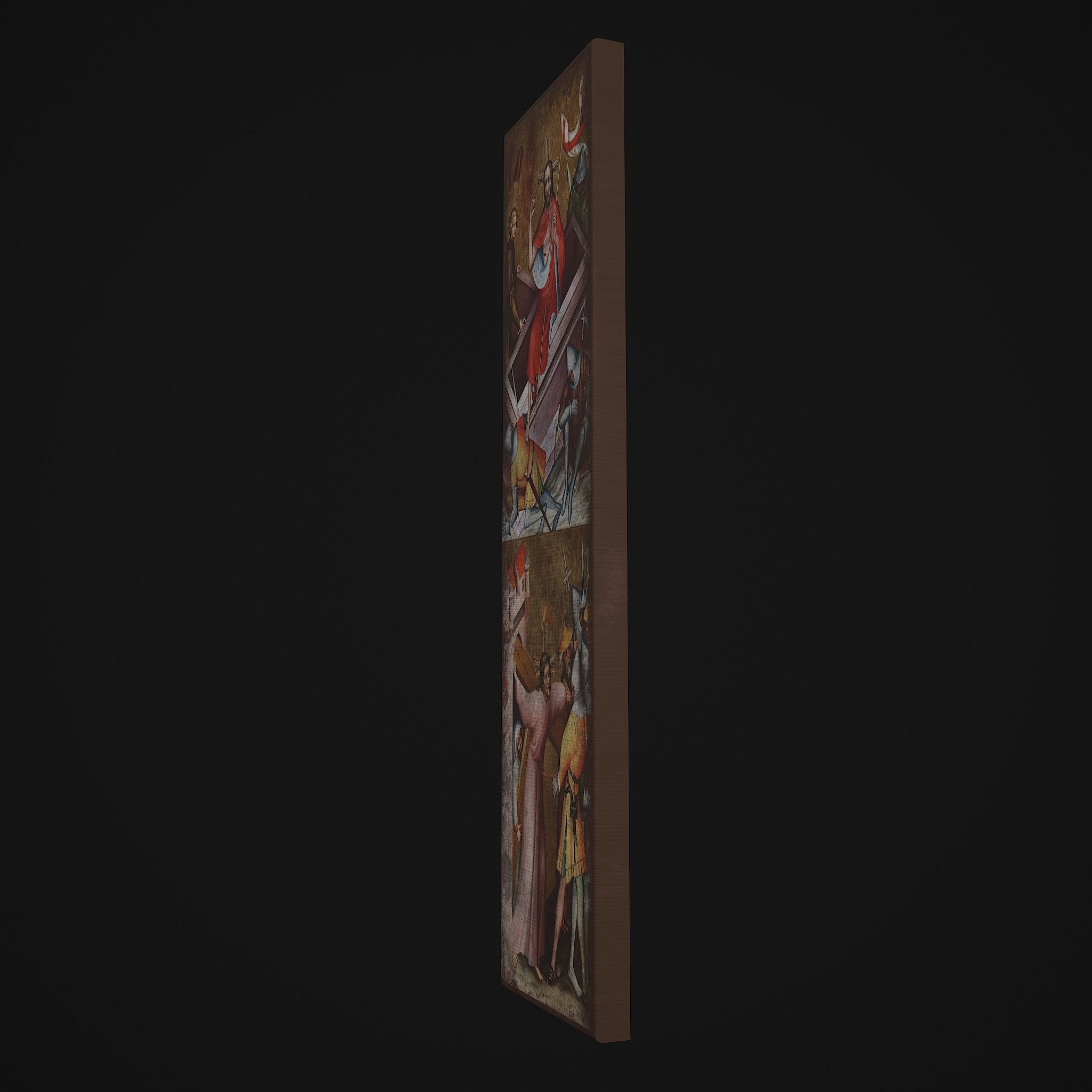 Medieval Church Painting Two  Low-poly 3D model_5