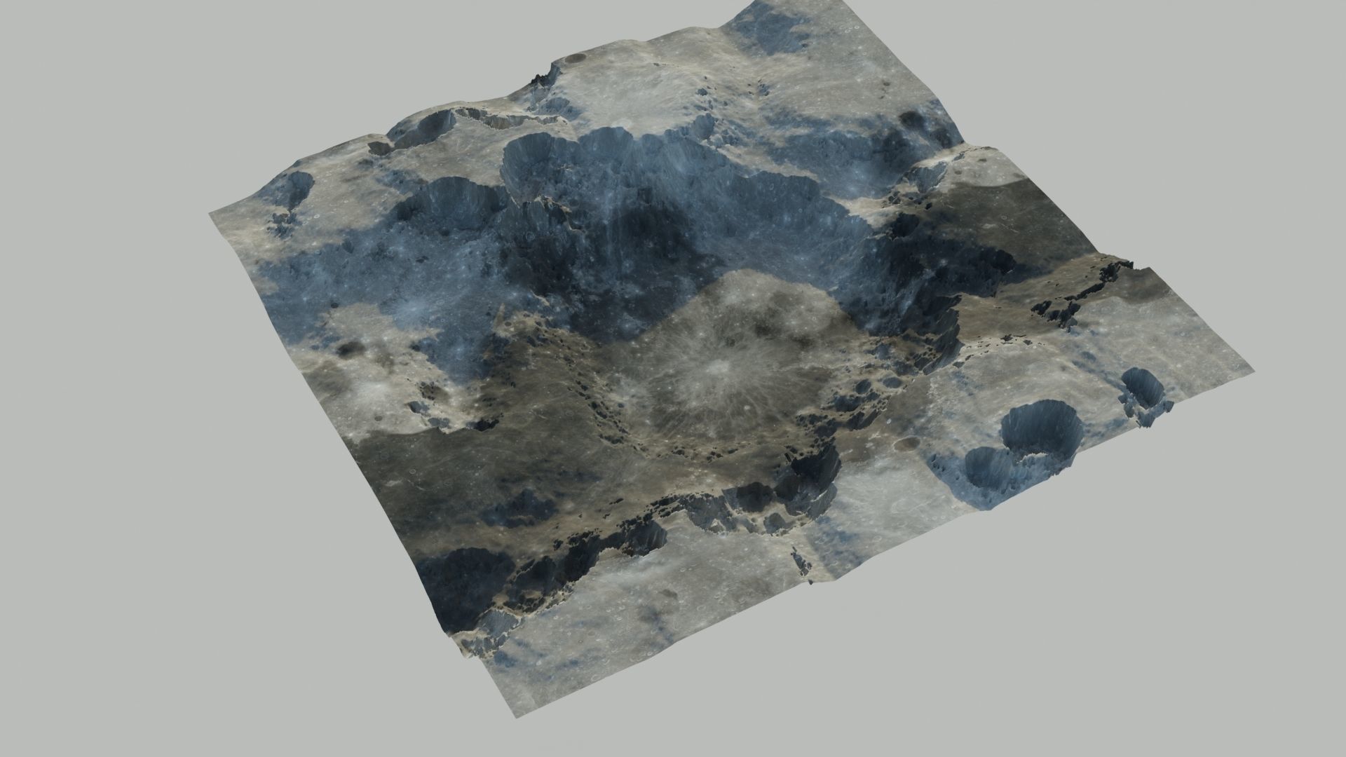 Lamdscape 3D model mountain with snow 3D model_5