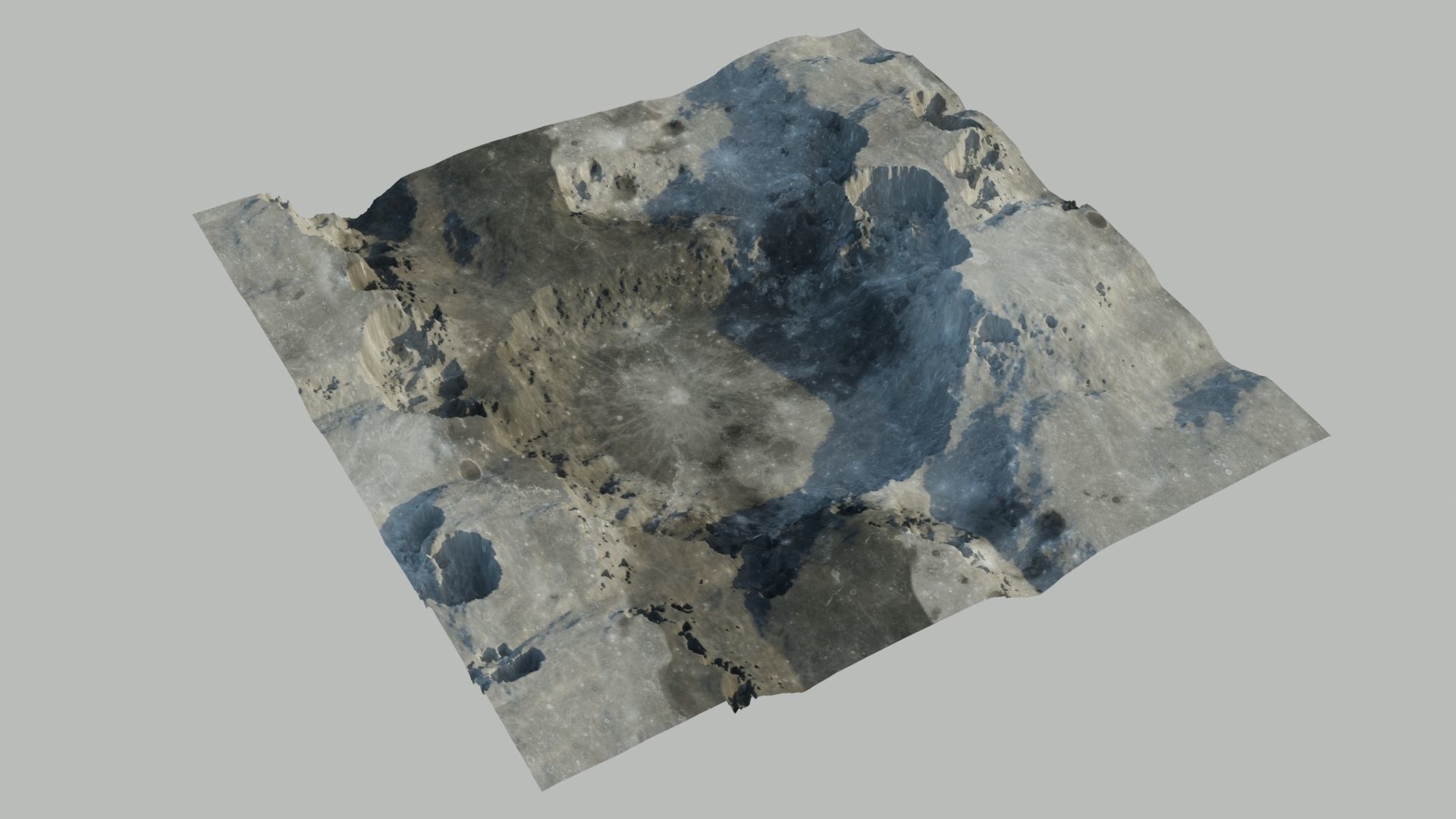 Lamdscape 3D model mountain with snow 3D model_2