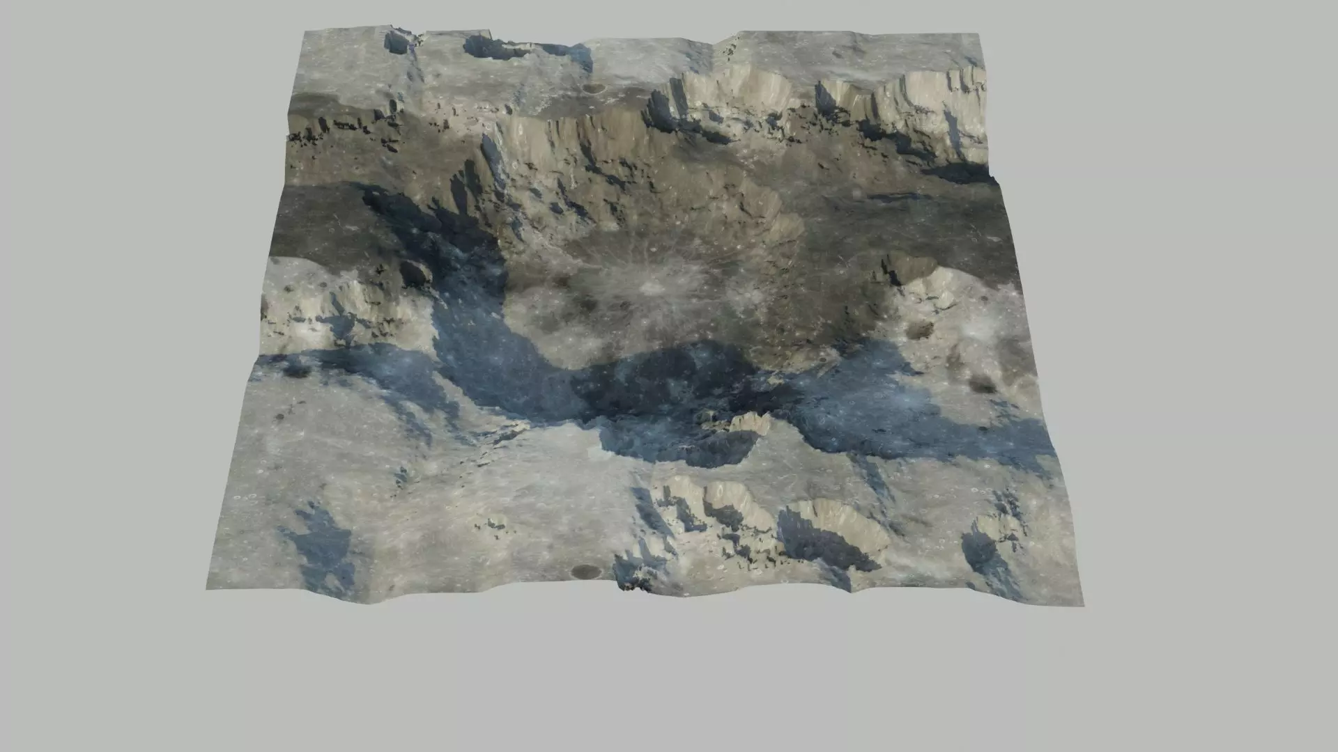 Lamdscape 3D model mountain with snow 3D model_0