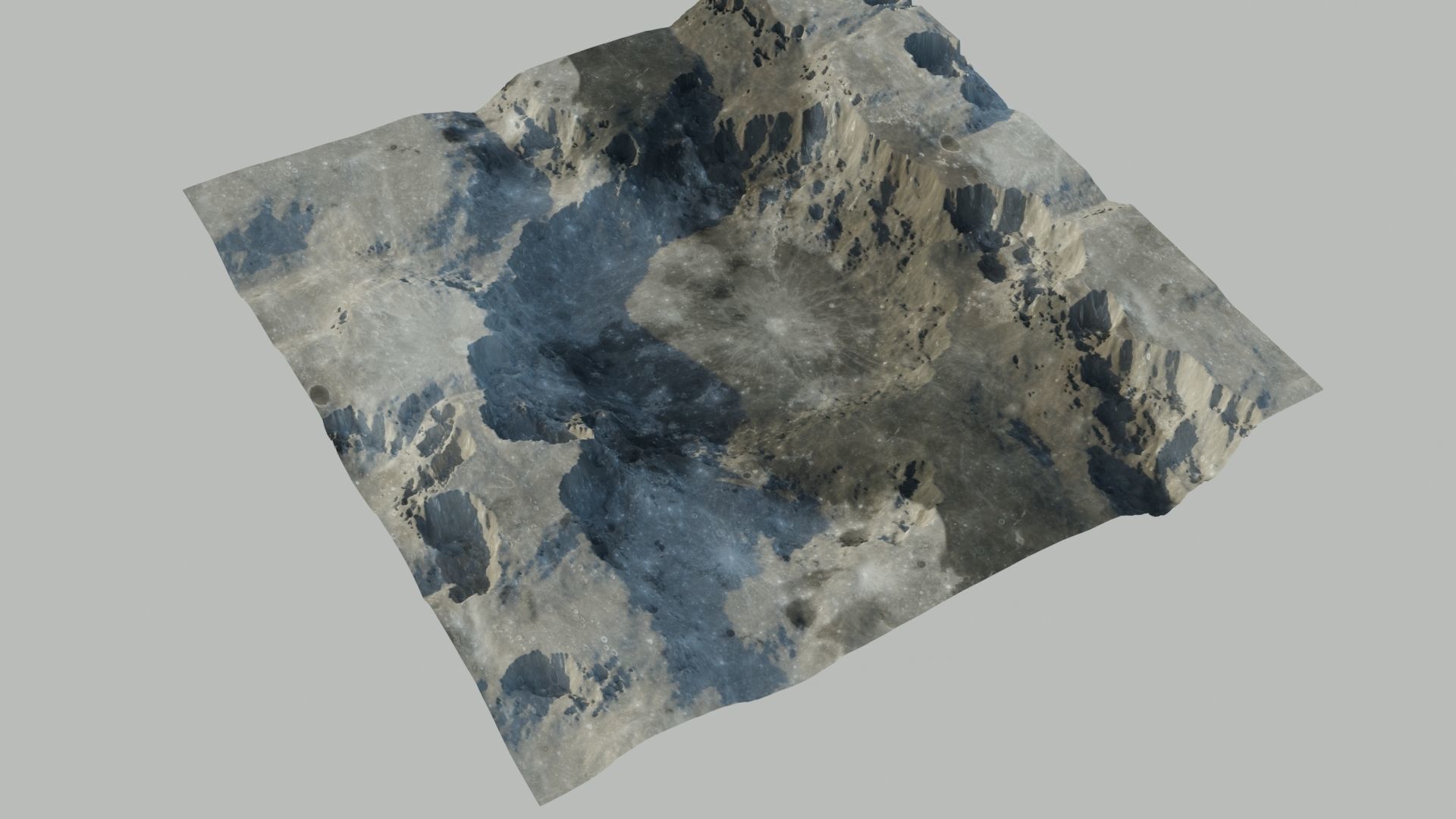 Lamdscape 3D model mountain with snow 3D model_8
