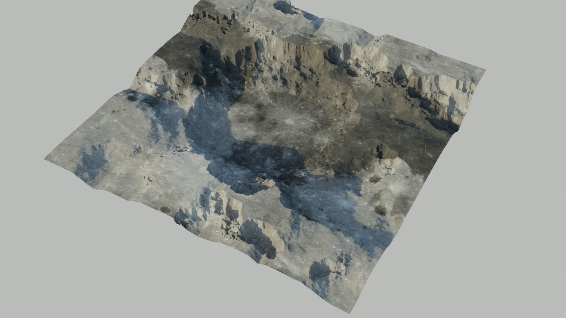 Lamdscape 3D model mountain with snow 3D model_9