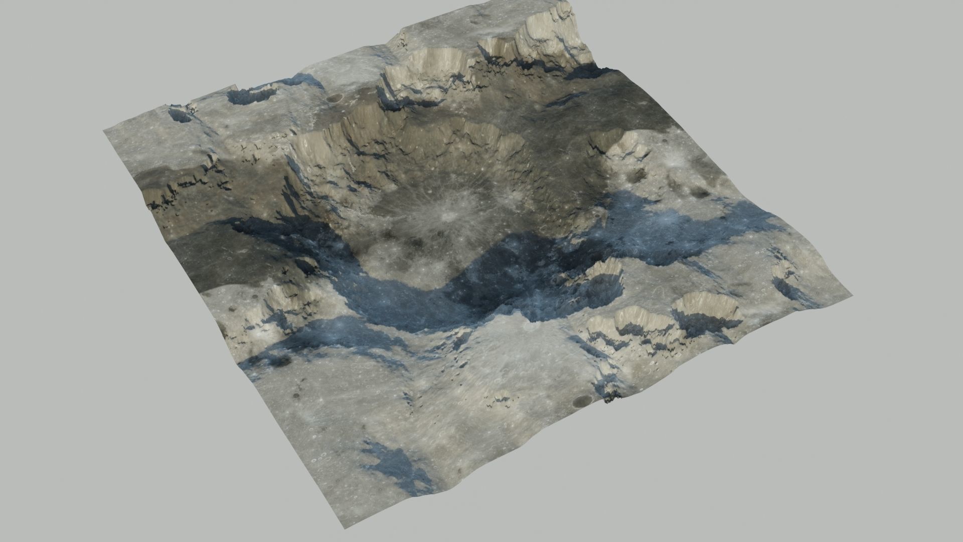 Lamdscape 3D model mountain with snow 3D model_10