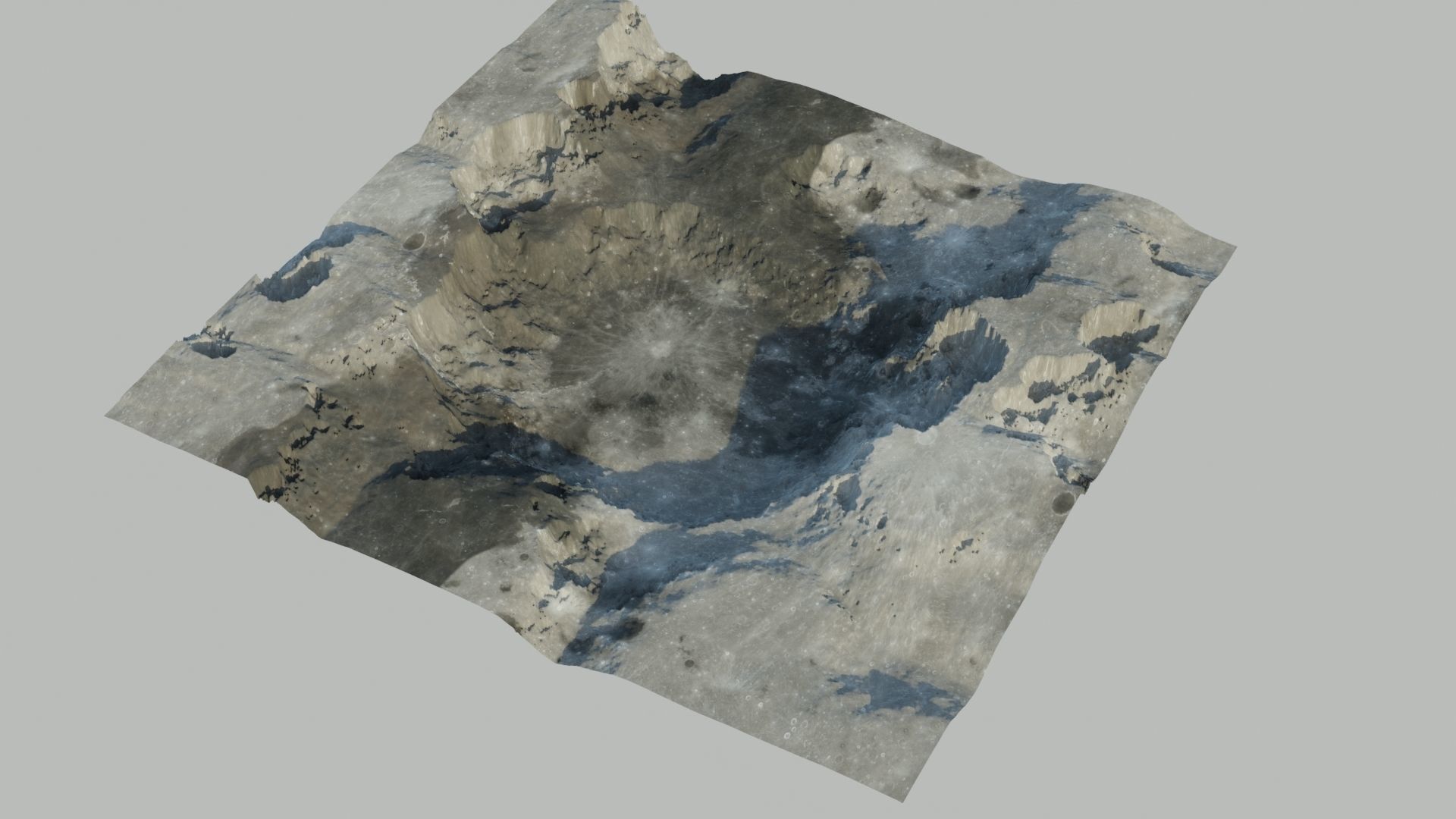 Lamdscape 3D model mountain with snow 3D model_11