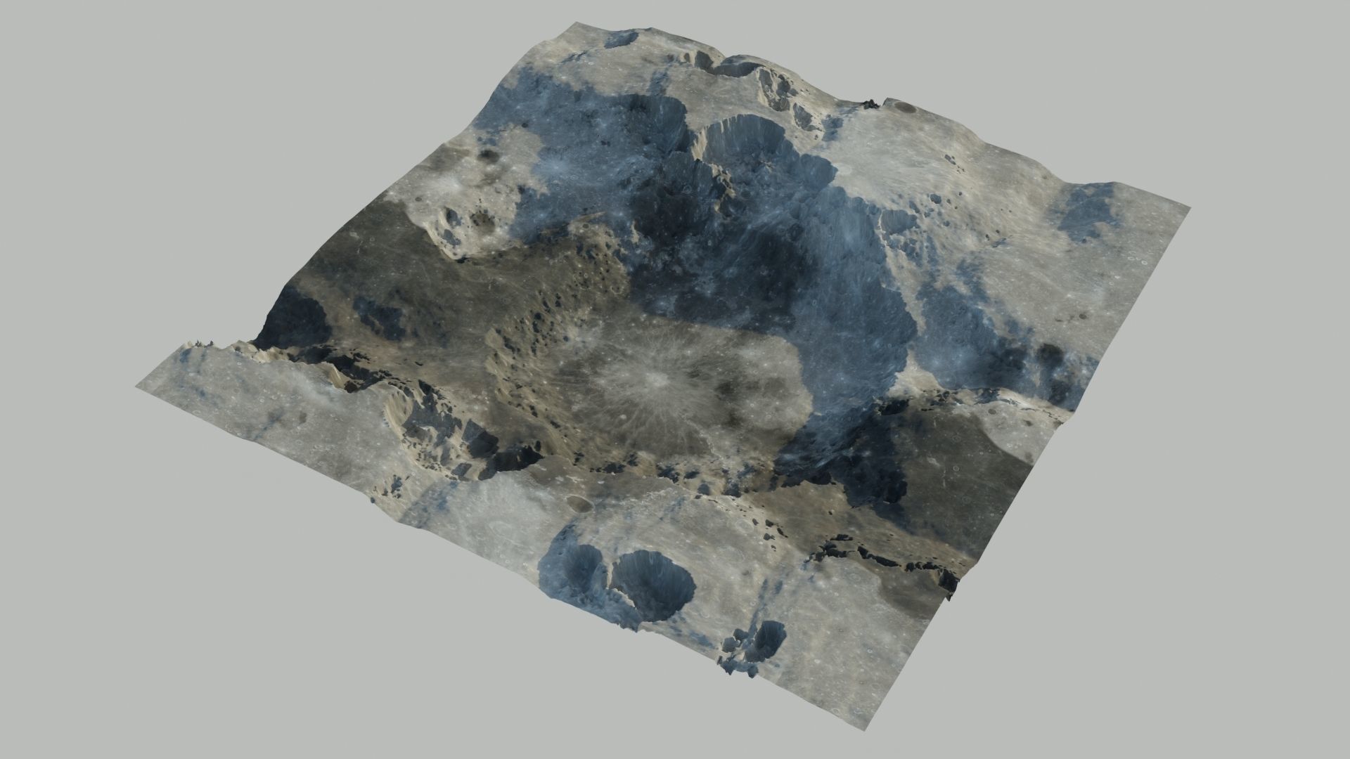 Lamdscape 3D model mountain with snow 3D model_3