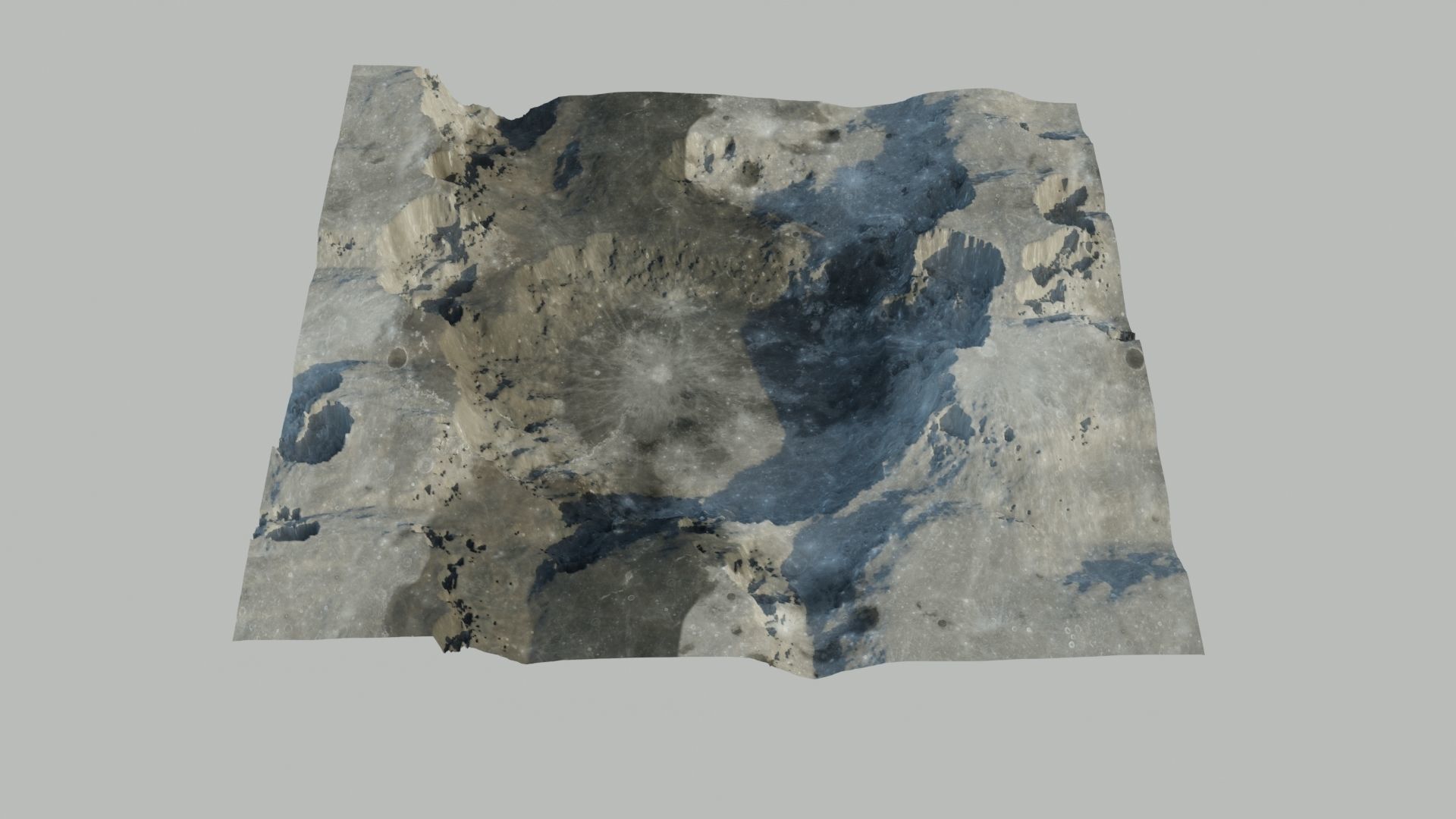 Lamdscape 3D model mountain with snow 3D model_1