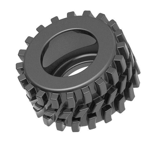 Wheel Loader Tyre 3D print model_2