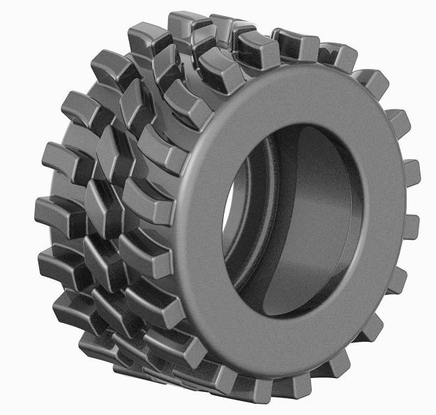 Wheel Loader Tyre 3D print model_3