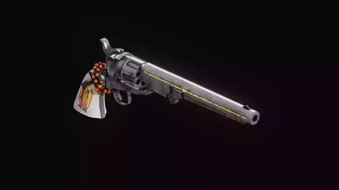 Monster Hunters 666 Cal Revolver Free low-poly 3D model