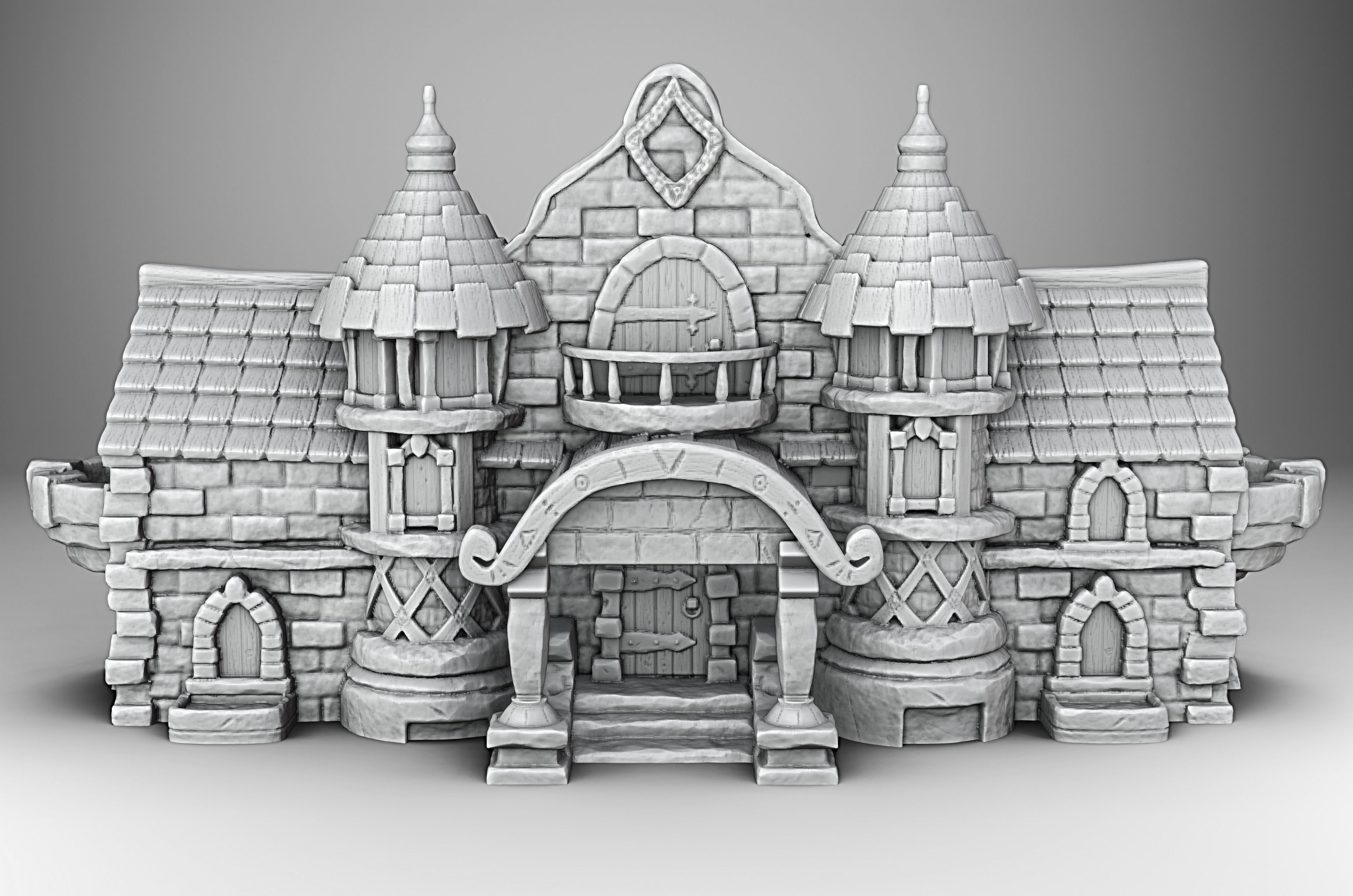 Castle 3D print model_1
