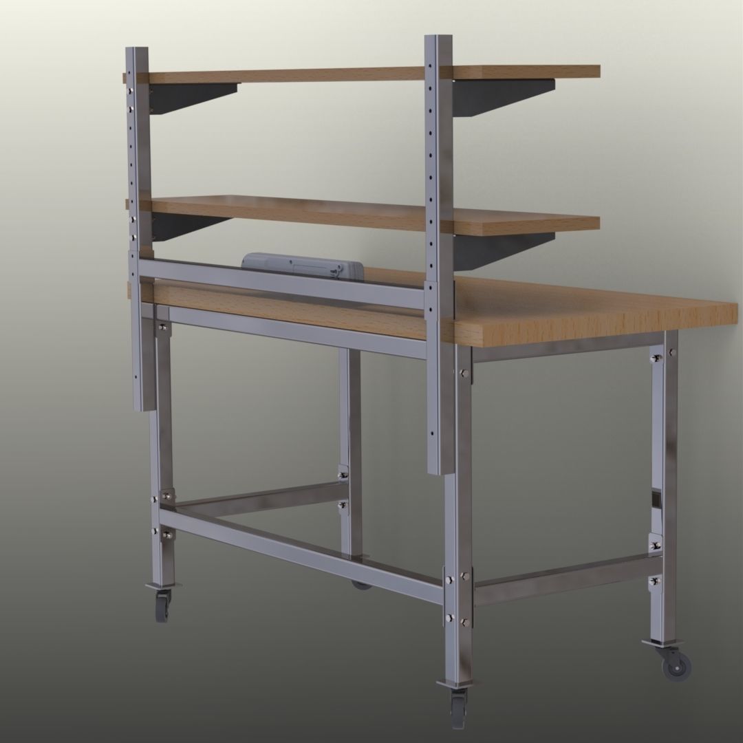Electronic Workshop Table 3D model_3