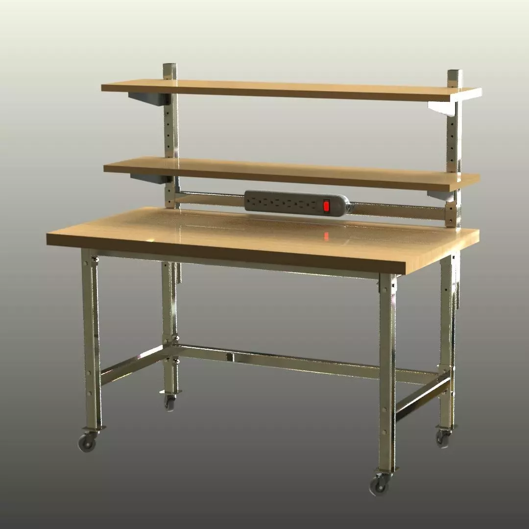 Electronic Workshop Table 3D model_0
