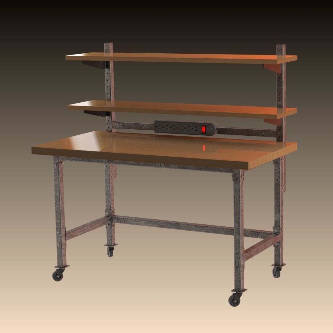 Electronic Workshop Table 3D model_1