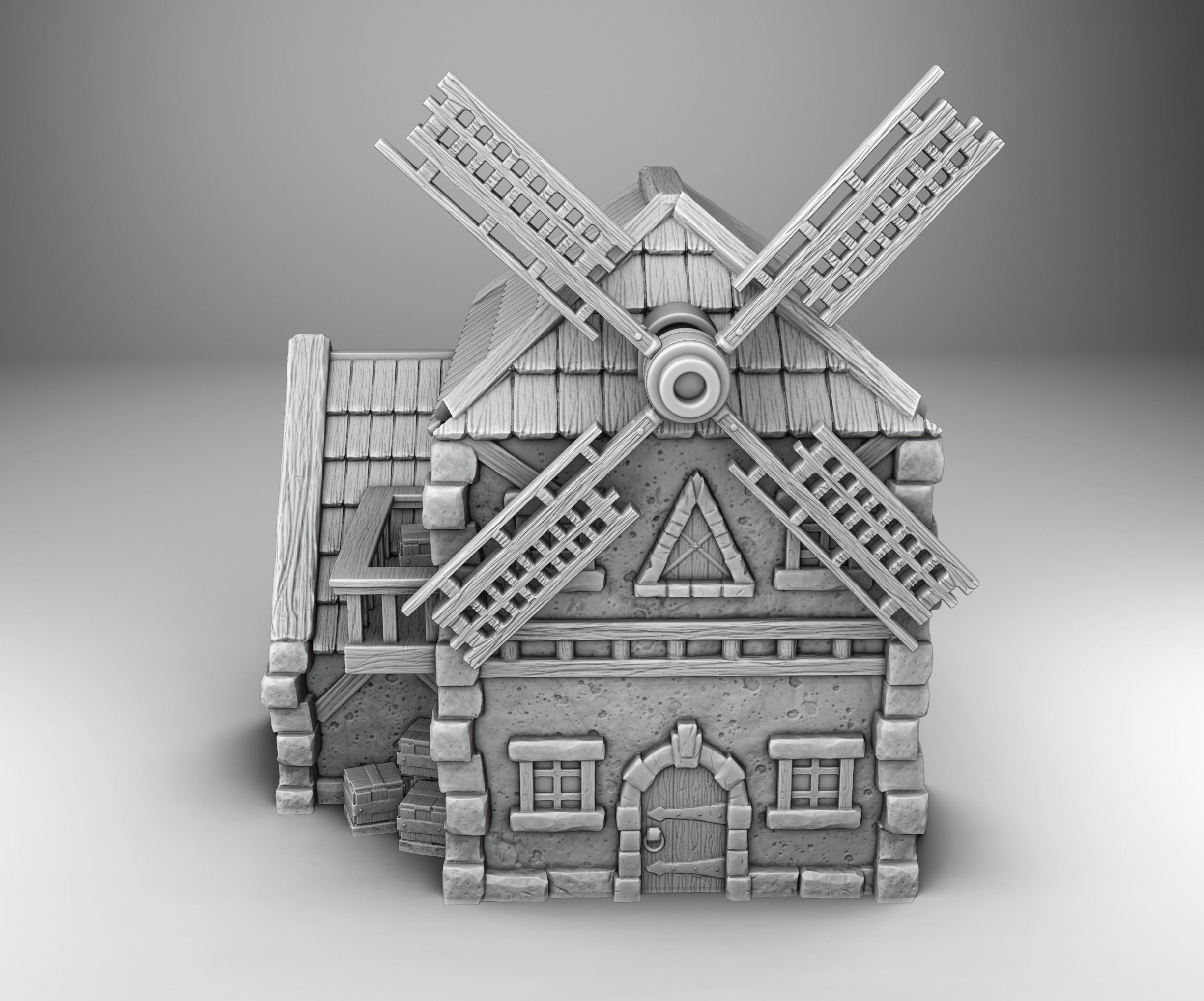 windmill house 3D print model_1