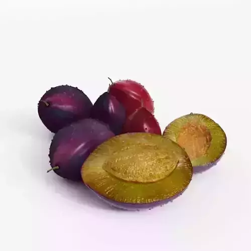 Fresh Purple Plums