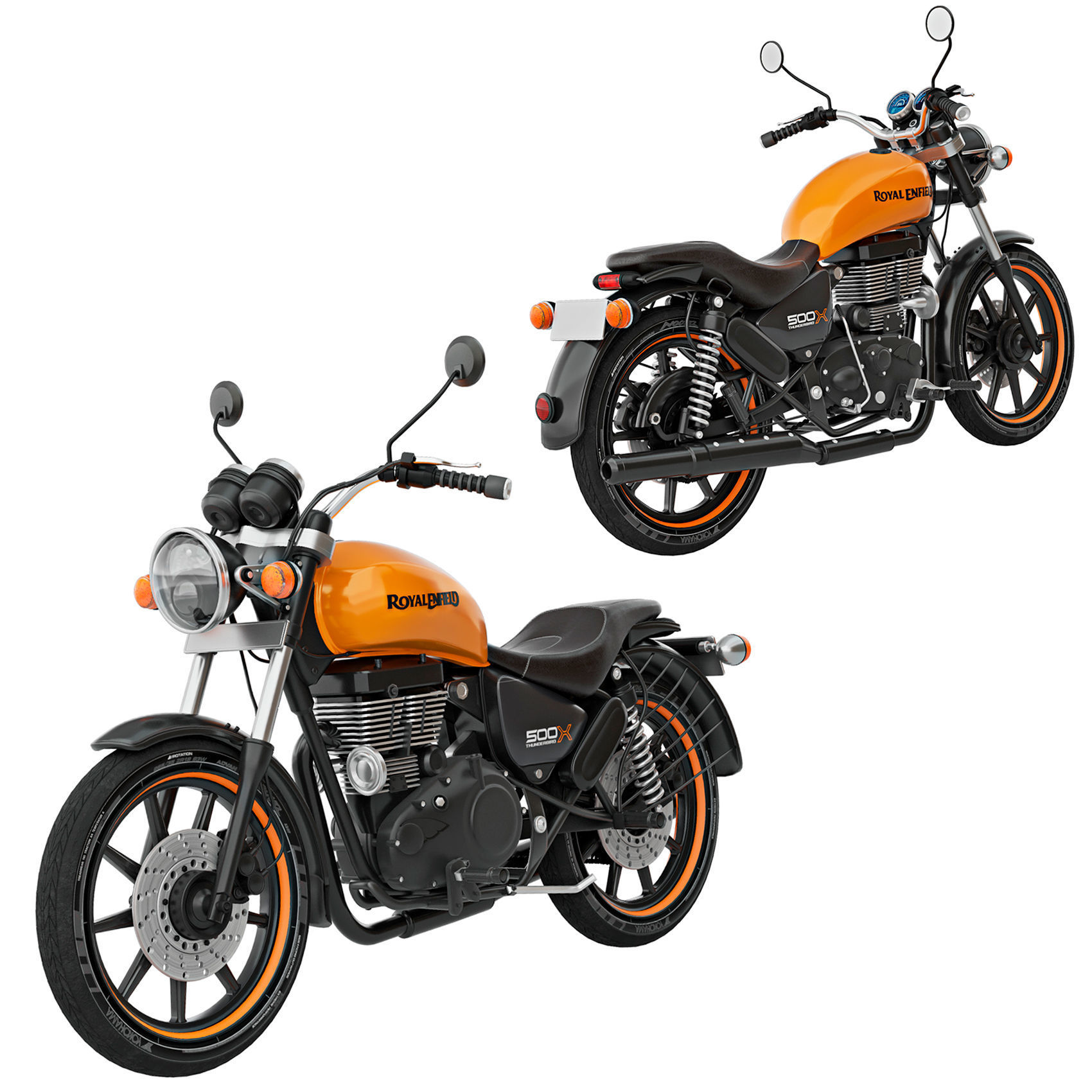 Royal Enfield Thunderbird 500X 3D model_2