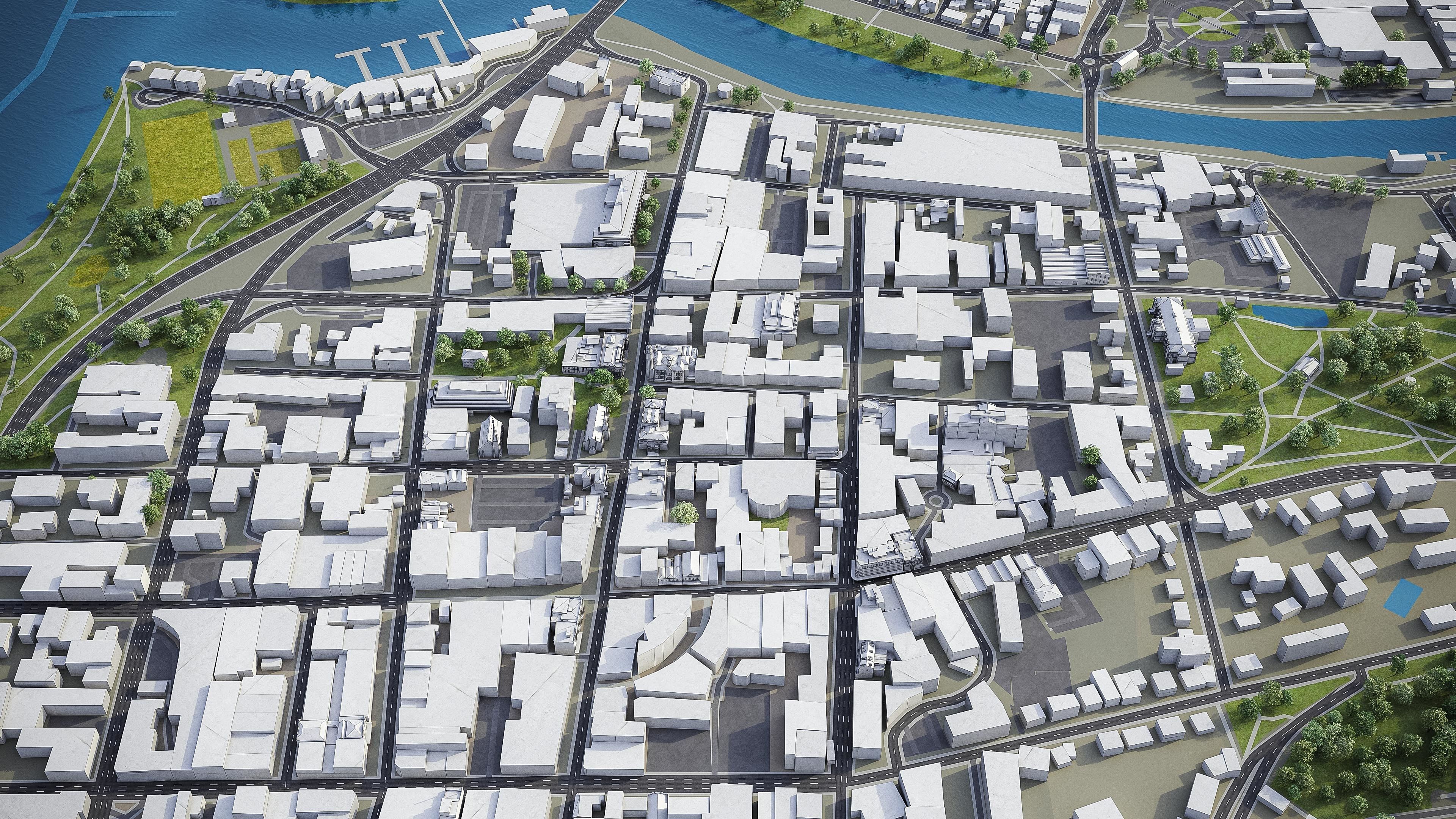 Launceston Low-poly 3D model_7