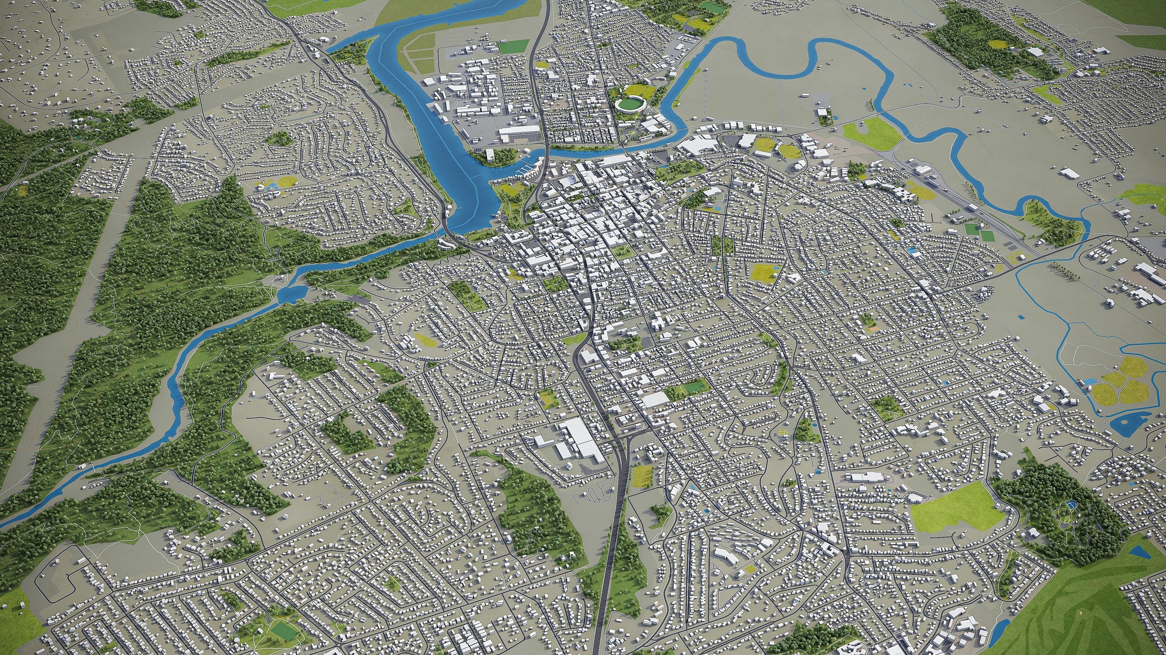 Launceston Low-poly 3D model_12