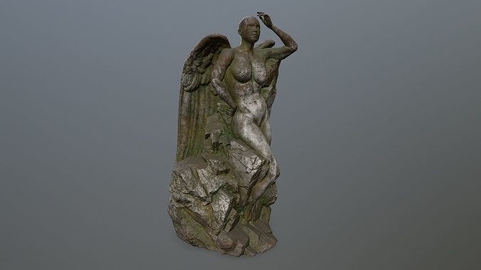 woma statue 1 Low-poly 3D model