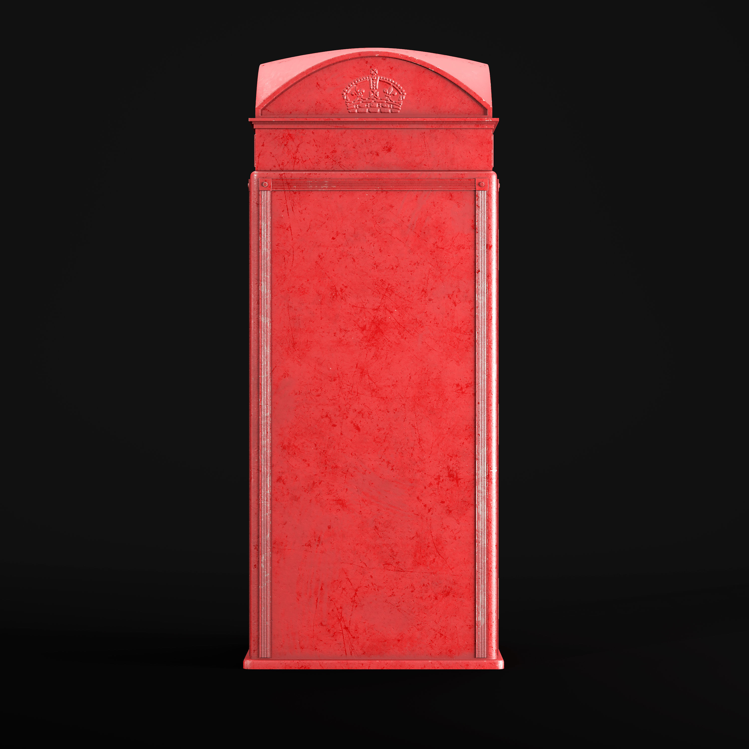 London Telephone Booth 3D model_8
