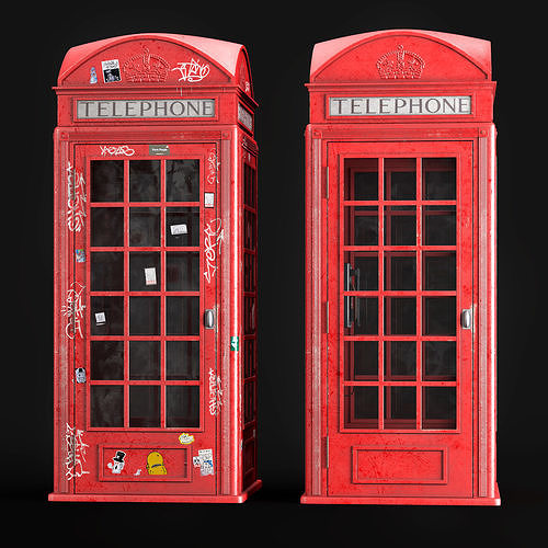 London Telephone Booth 3D model
