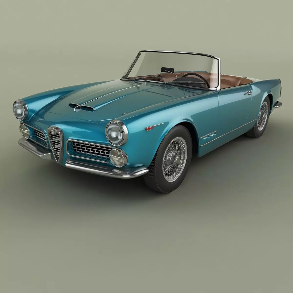 Alfa Romeo 2000 Touring Spider 3D model_0