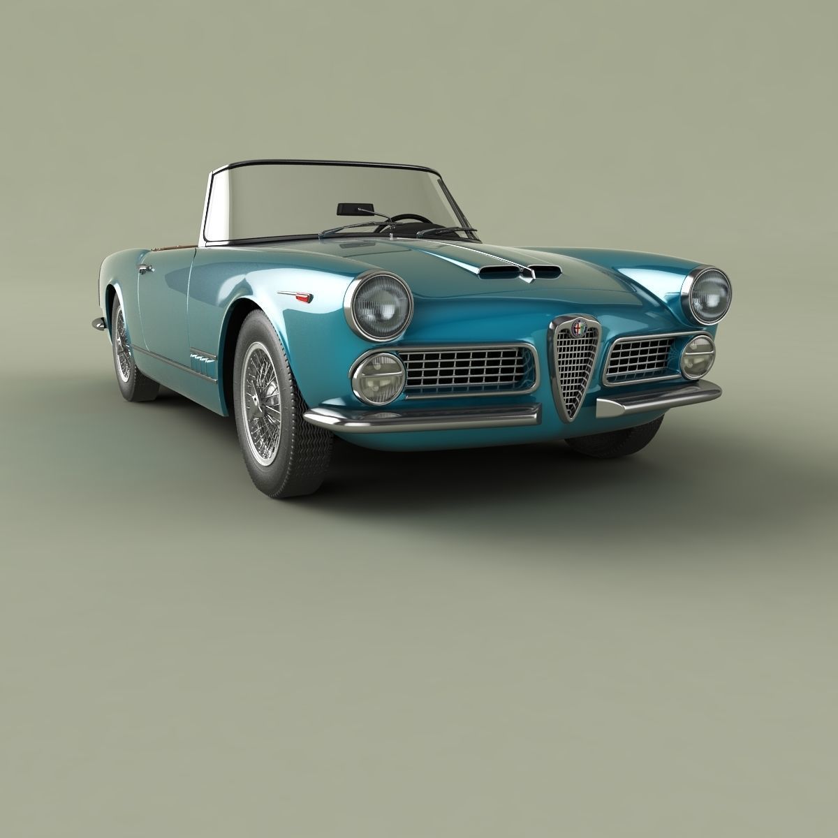 Alfa Romeo 2000 Touring Spider 3D model_9