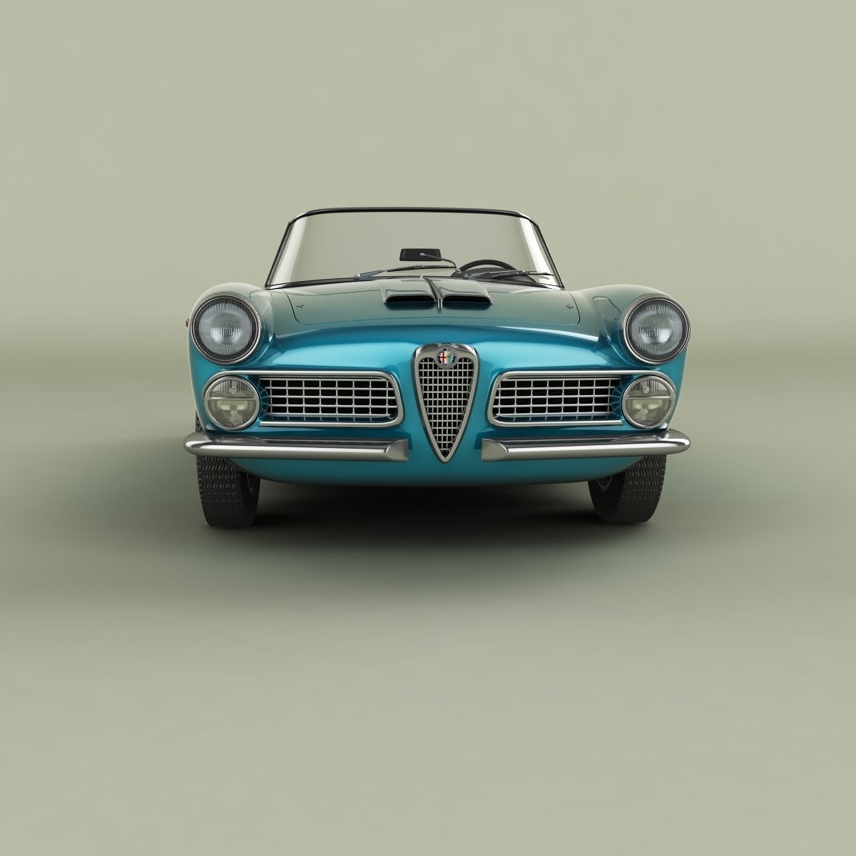 Alfa Romeo 2000 Touring Spider 3D model_4
