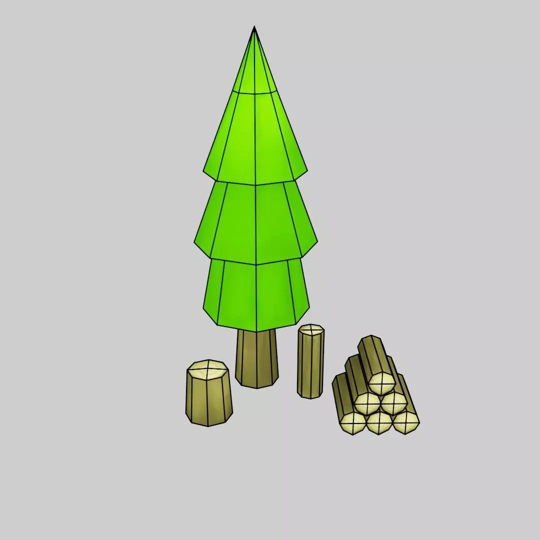Tree Low polygon Free 3D model