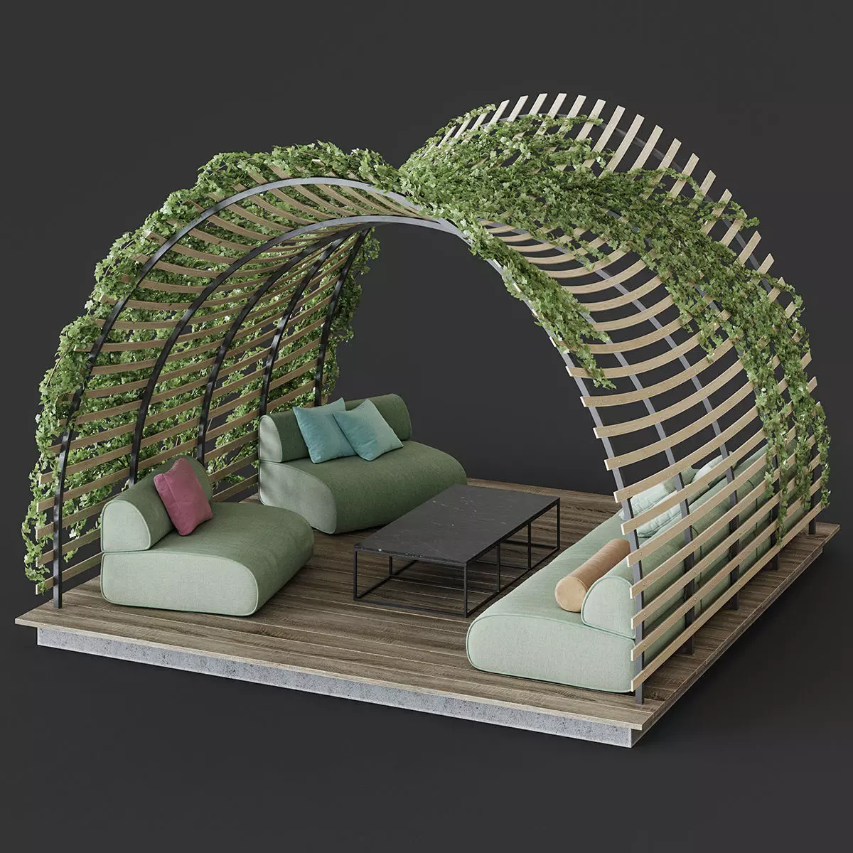 Garden house 3D model_0