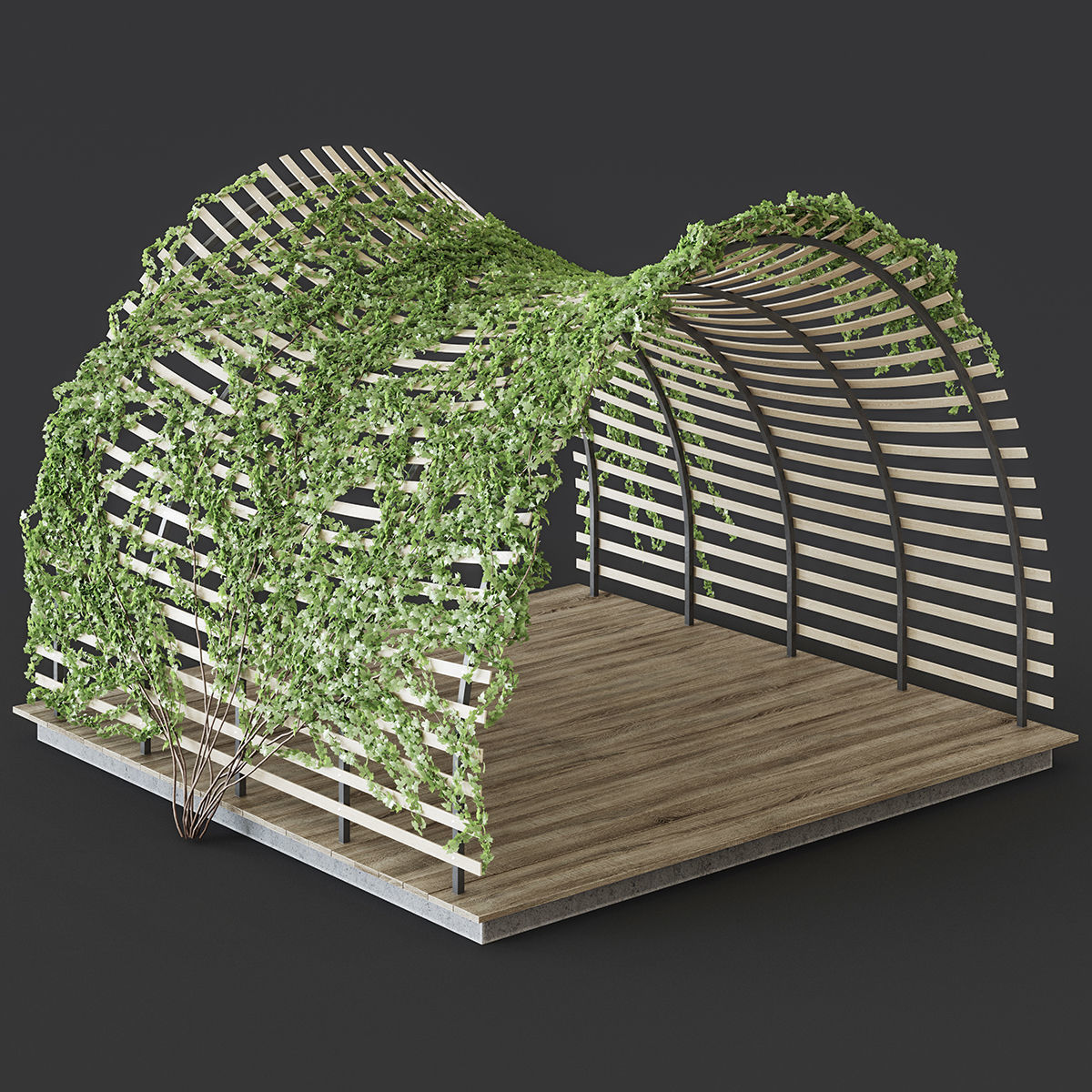 Garden house 3D model_2
